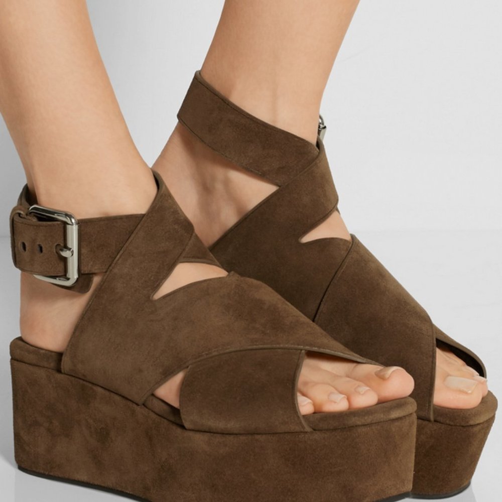 Gorgeous Alexander Wang Brown Suede Wedge (9)